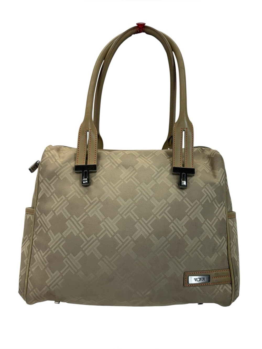 Tumi Signature Collection Tan Monogram Bag